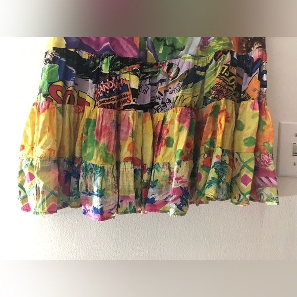 Vintage Jams World Hattie Tiered Mini Dress in Mixed Poppy Print Size Small - Picture 5 of 16